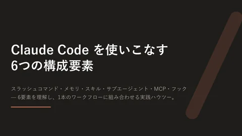 Claude Code を使いこなす 6つの構成要素